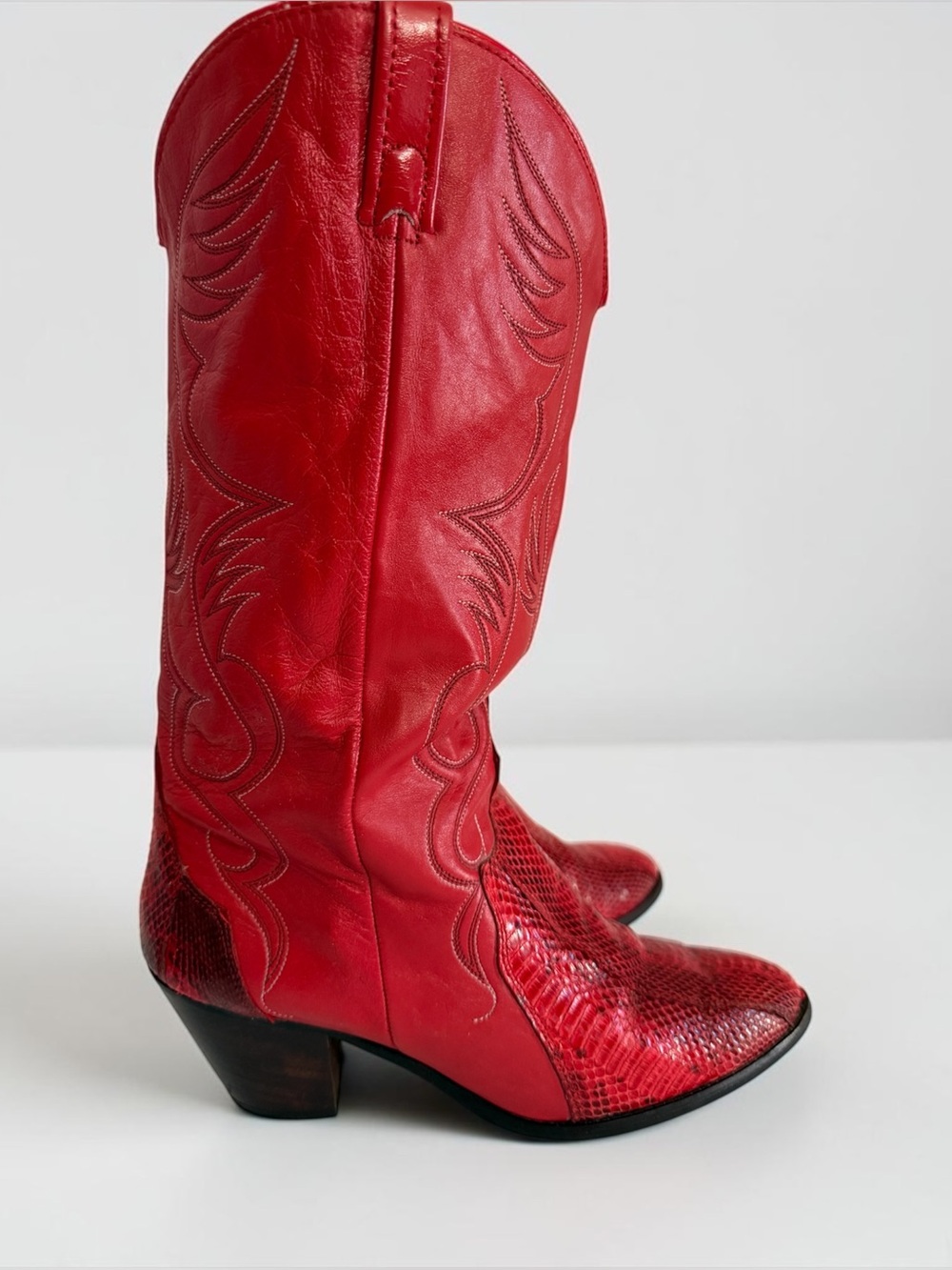 ACME Red Western Cowboy Boots